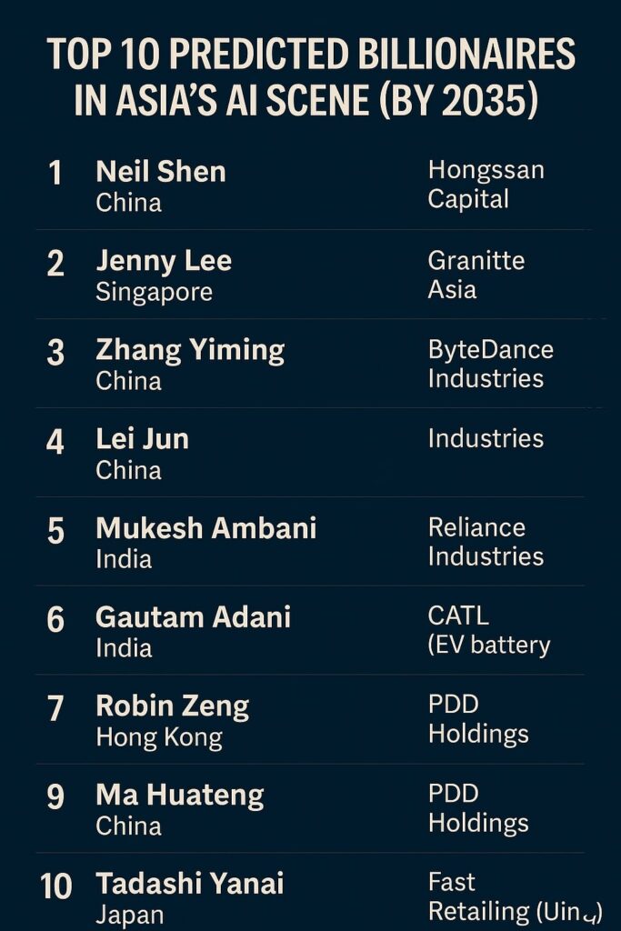 Top 10 billionaires in Asia